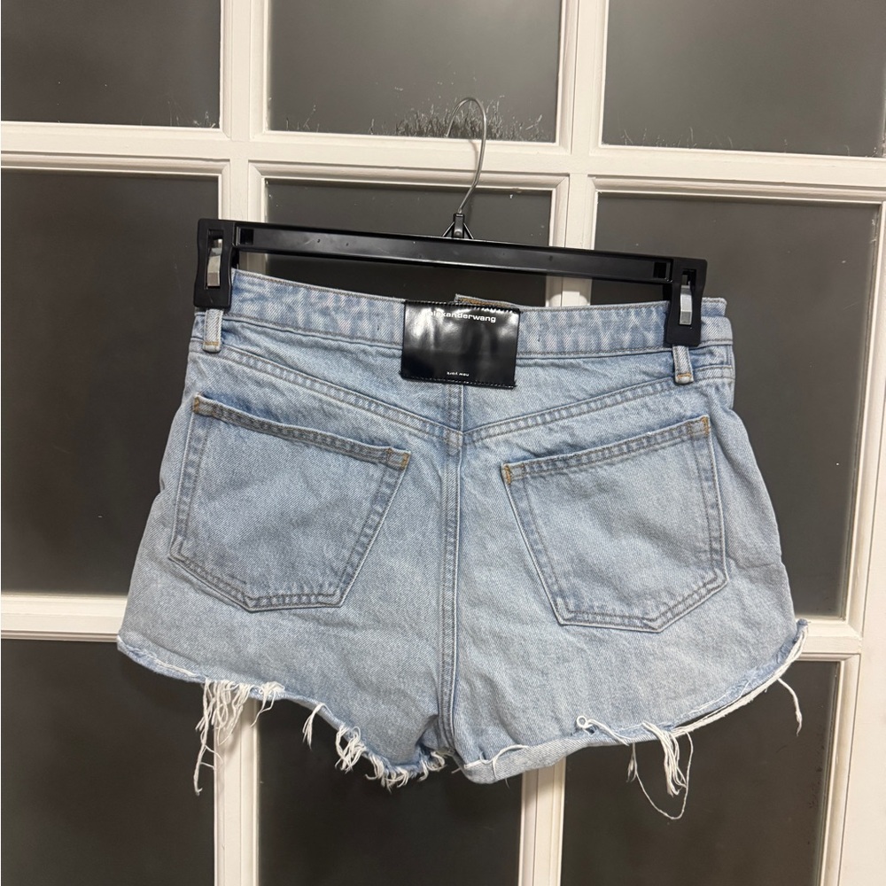 Alexander Wang High Waisted Bite Denim Shorts